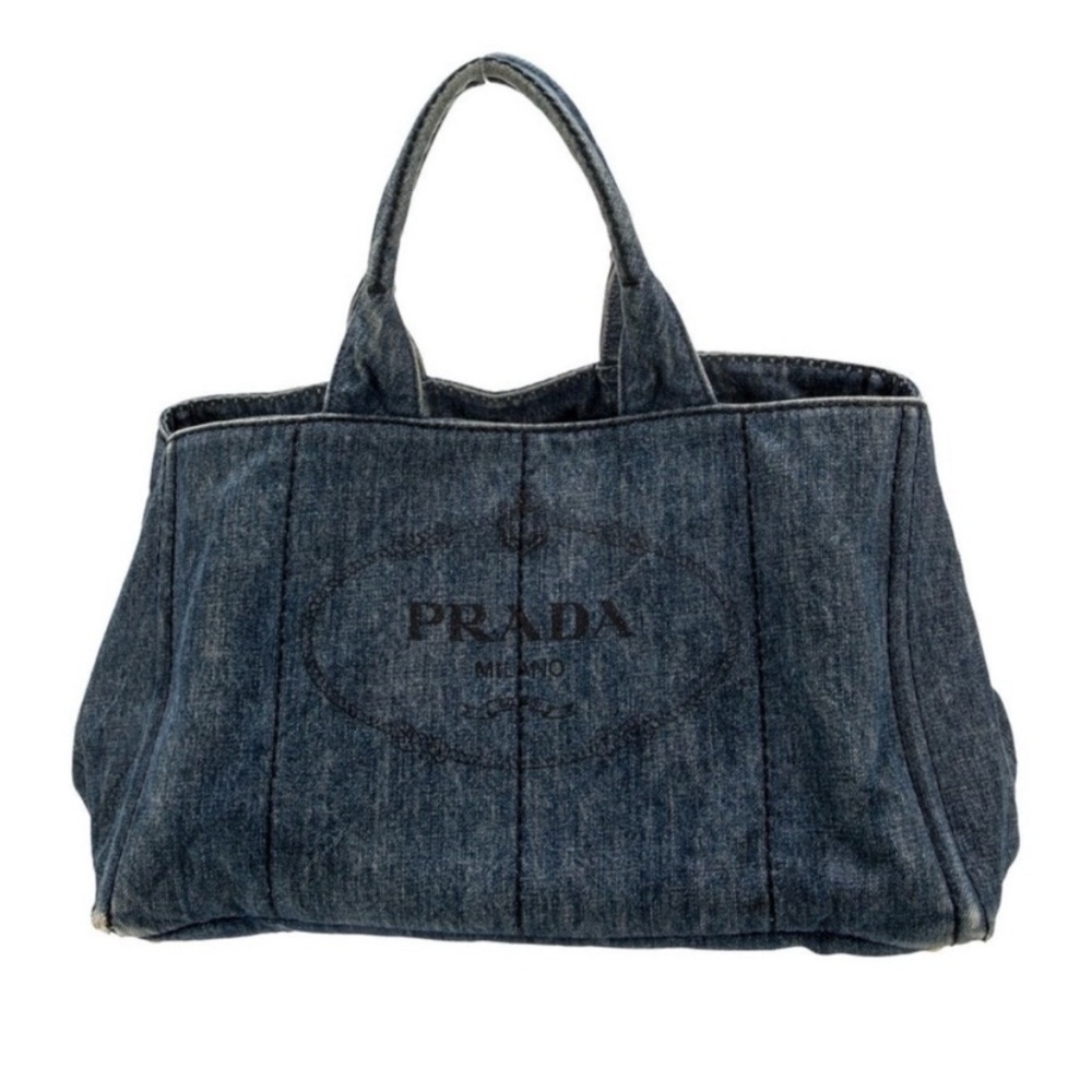 Prada Canapa Denim Tote